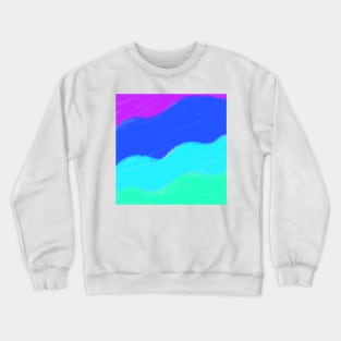 Blue green Red watercolor art design Crewneck Sweatshirt